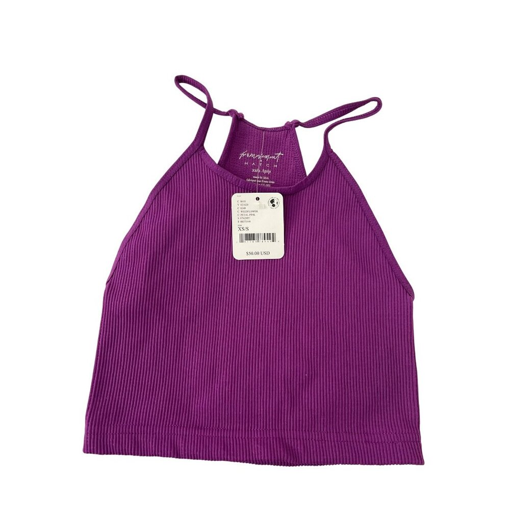 Free People x Hatch Purple Happiness Runs Crop Top (NWT)
